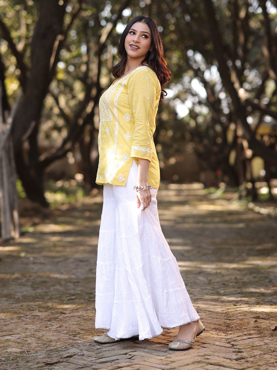 MARIAM Chikankari Mulmul Top - KRI CHIKANKARI